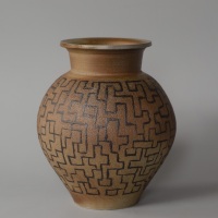 maze pot / 2022 / wood fired stoneware