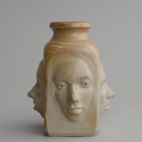 small four-faced jar / glazed stoneware / 2023